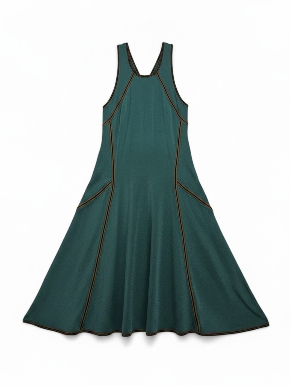 A.L.C. Vika Seam Knee Length Dress In Dark Green Size Small